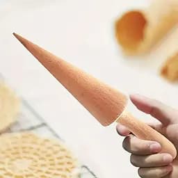 Дерев'яна форма-конус для згортання вафель та трубочок 24 см, Kitchen Master 87909 - мініатюра 4