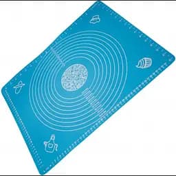 Килимок силіконовий Kamille для розкачування тіста 50*39 см Синій - мініатюра 8