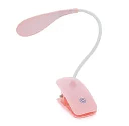 Гибкая настольная лампа c прищепкой Voltronic SWD812 Pink с органайзером, 3 режима, 4,2V 300mAh - мініатюра 1