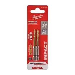 Свердло Milwaukee по металу RedHEX HSS-G TiN, 4,0 мм, (2шт) (48894708) - мініатюра 3