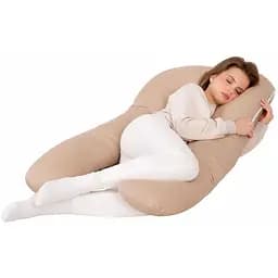 Подушка Sonex Basic Flex для беременных и отдыха П-образная антиаллергенная 135x68x25 коричневая (SO102580)