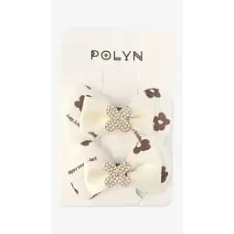 Заколки для девочки Polin 2 шт 4048A-1 Молочный