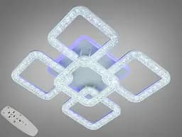 Люстра стельова LED Diasha S2205/4+1WH, 65W, 3200K-6500K, білий акрил, сучасний стиль з диммером та пультом