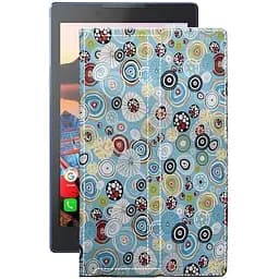 Чехол StatusCASE из экокожи для планшета Lenovo Tab 3 TB3-730X Круги-цветные