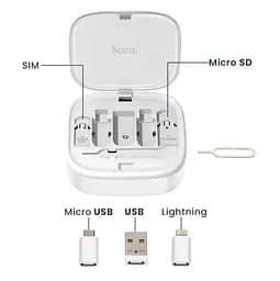 Кабель Hoco U140 Retractable charging data cable set Білий - мініатюра 3