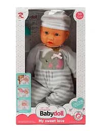 Пупс 6990 м'якотілий, п'є з пляшечки, аксесуари, висота 40 см, в коробці (6967374437969)