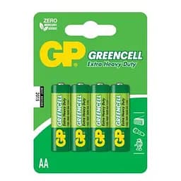 Батарейки GP GREENCELL 1.5V, Сольові 15G-U4, R6, AA 4 шт.