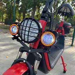 Електросамокат EVOBIKE Zen U12 MAX 2025 року червоний | електросамокат з трьома фарами, корзинкою та багажником - мініатюра 5