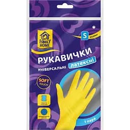 Рукавички латексні Family Home Універсальні S 1 шт.