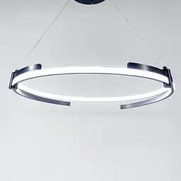 LED люстра в черном кольцевом каркасе Ø 80 см Line F | Ст. SGA18-800 BK