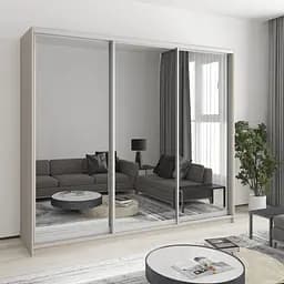 Шкаф-купе трехдверный MebelStar Уни AL 3 Зеркала 240x45x210 см Кашемир (MBS-3125)