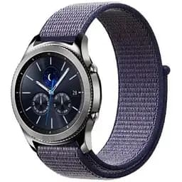 Ремінець BeWatch 22мм нейлоновий липучка для Samsung Gear S3/Galaxy Watch 46/Galaxy Watch 3 45 Темно Синій (1021398)