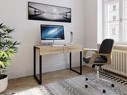 Компьютерный стол с двумя выдвижными ящиками Loft FHX-2 Дуб Сонома