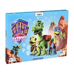 Настільна гра "Діно Патруль" Strateg 30645 ігрове поле 4 фішки