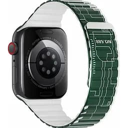 Ремінець WiWU Wi-WB010 Smart Magnetic Silicone для Apple Watch 42/44/45/49mm Green/Grey [106832] - мініатюра 2