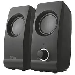 Колонки 2.0 Trust Remo, черный, 8W, работает от USB, регулятор громкости на передней панели (17595)