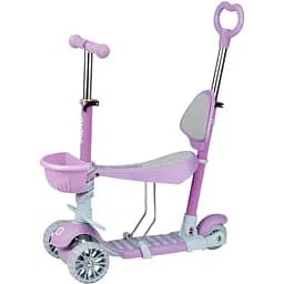 Самокат триколісний з сидінням Qkids Ili Purple (HUBA00017)