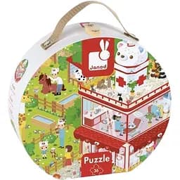Пазл Janod Ветеринарна клініка 36 елементів (J02776)