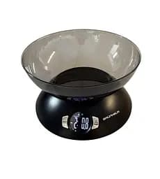 Кухонные настольные электронные весы Grunhelm KES-501SB для взвешивания продуктов с чашей до 5кг весы для дома Черный