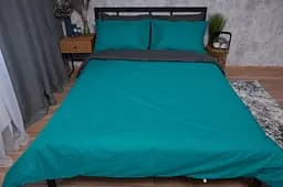 Комплект постільної білизни Moon&Star Бязь Gold Люкс Gray Green King Size 220x240 наволочки 2х50х70 - мініатюра 2