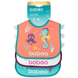 Набір нагрудників бавовняних Baboo Sea Life, 0+ міс., 3 шт., різнобарвний (11-008) - мініатюра 2