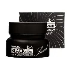 Крем для глаз с муцином черной улитки Black Snail All-In One Eye Cream FarmStay 50 мл