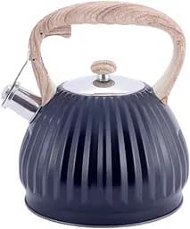 Чайник Whistling Kettle Black із нержавіючої сталі зі свистком Kamille Ø19х24.5 см kuh0006801 - мініатюра 2