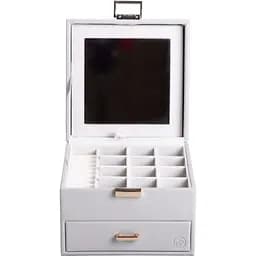 Органайзер для прикрас Yiwu з накидним замком 16x16x12 см сірий HP-5-2G