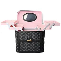 Бьюті-кейс із висувними ярусами і дзеркалом чорний (MRA-25-23)