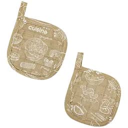 Набор прихваток Home Line Паста 15x15 см 2 шт. бежево-коричневый (176798)