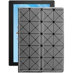 Чехол StatusCASE из экокожи для планшета Lenovo Tab 4 10 Plus Серый ромб