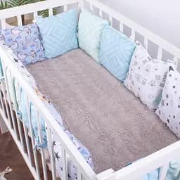 Подушки-борти MirSon Kids Time 18-100 Mint time блакитні 12 шт. - мініатюра 5