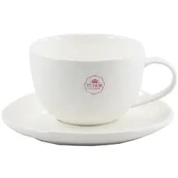 Чашка порцелянова з блюдцем Tudor Гладка 90 мл (TU9999-2)
