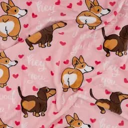 Плед Ardesto Flannel 160х200 см 100% поліестер песики з сердечками (ART0123PB) - мініатюра 3