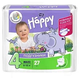 Подгузники детские Bella Baby Happy 4 (8-18 кг), 27 шт.