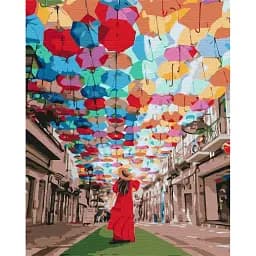 Картина по номерам Brushme Аллея зонтиков 40x50 см