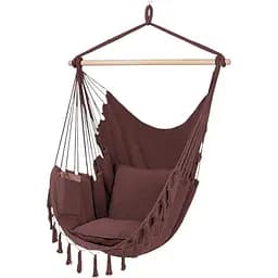 Подвесное кресло гамак бразильский Kinderkraft Boho 100 см + 2 подушки Burgundy