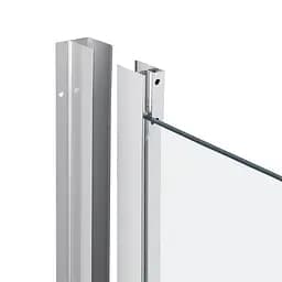 Душова кабіна Qtap Taurus CRM1011SC6 100x100 см, скло Clear 6 мм, покриття CalcLess без піддона, Універсальна, хром, без поддона - мініатюра 3