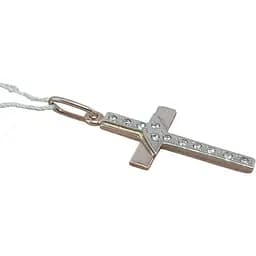 Золотий хрестик ЮЗ "Багет" з діамантами. 2В410320536/21