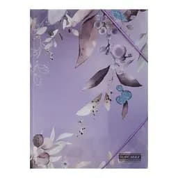 Папка на резинках Arabeski, А4, матовый непрозрачный пластик, сливовый, 2 шт.