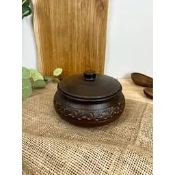 Ковбасник 1 л керамічний (глиняний) різьблений Декор