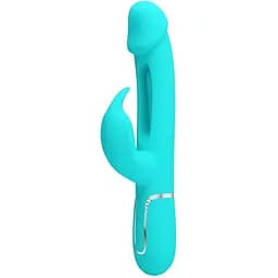 Вибратор-кролик Pretty Love Twinkled Tenderness Kampas 23.2 см бирюзовый