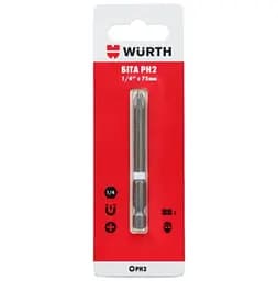 Бита Wurth PH2 1/4IN L75 мм 1 шт. в блистере (1614176775901)