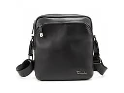 Чоловіча чорна шкіряна сумка через плече Tiding Bag SM8-9686-4A