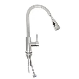 Смеситель для кухни U-гусак выдвижной 2 режима гайка Ø35 Frap 1/10 F60899-1 Нержавеющая сталь