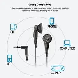 Навушники Sennheiser MX 375 з глибокими басами, 3,5 мм Оригінальні - мініатюра 7