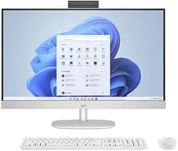 Комп'ютер персональний моноблок HP (Hewlett-Packard) All-in-One 27 FHD IPS AG, Intel U7-155U, 16GB, F512GB, UMA, WiFi, кл+м, DOS, білий