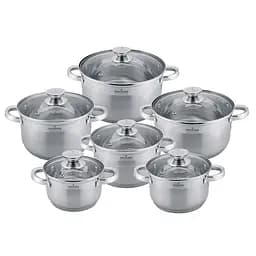 Набір посуду Maxmark, 12 предметів, металік (MK-3512B)