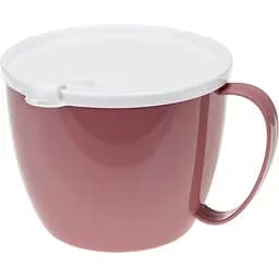 Чашка для супу з кришкою, ягідна 0.7 л  (1214-IH-ягідний)