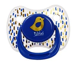 Пустушка силіконова Lindo, кругла, 12+ міс., синій (Li401/12+син)